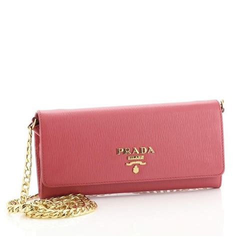 prada pink wallet on chain|Prada small wallet price.